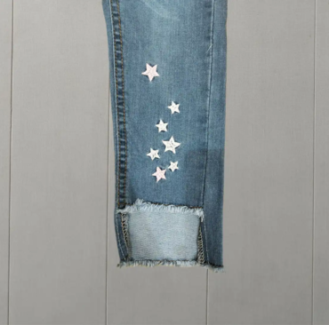 Slim Fit Pent Star Emb